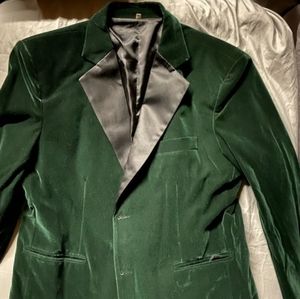 Green Velvet Suit Jacket